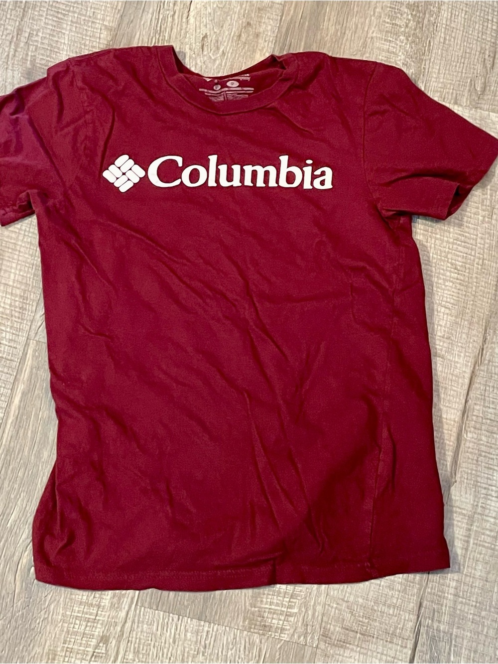 Columbia small Short Sleeve Logo Tee - burgundy